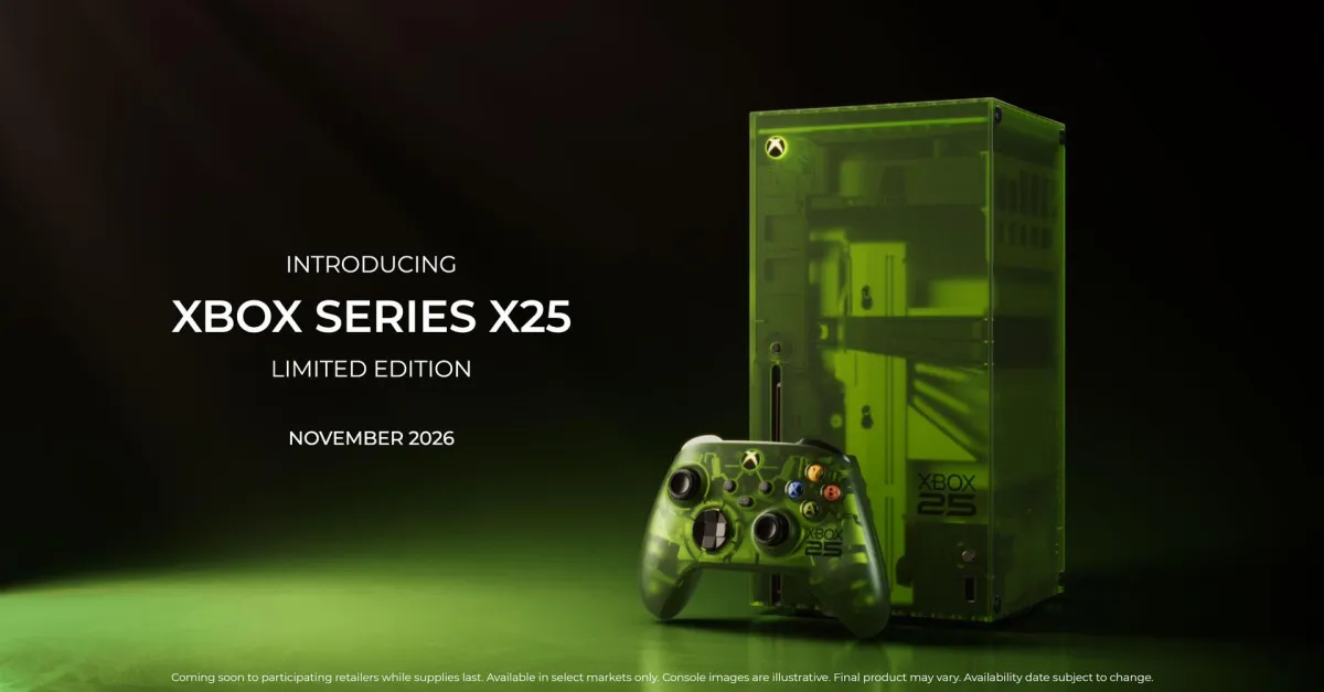 Konsol Xbox Edisi Ulang Tahun Ke-25 Hadir Dalam Hijau Translucent