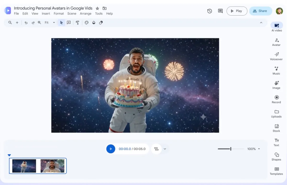 Google Vids Kini Memungkinkan Anda Membuat Video AI Sendiri